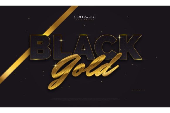 Download Luxurious Black and Gold Text Effect - Text effect Collection