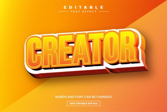 Download Creator 3D Editable Text Effect - Text effect Collection