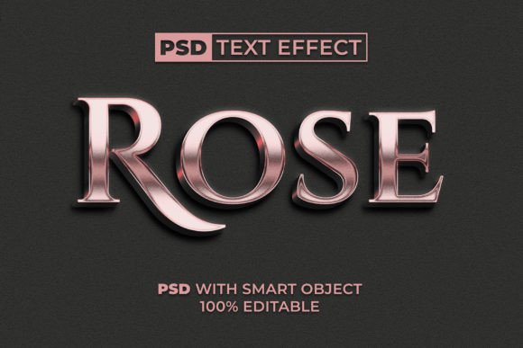 Download PSD Rose Gold Text Effect 3D Style - Text effect Collection