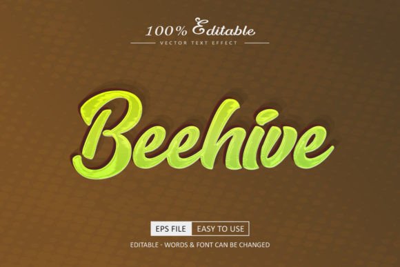 Download Beehive Text Effect Editable Style - Text effect Collection