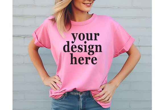 Download Comfort Colors 1717 Neon Pink Mockup - Pink Collection
