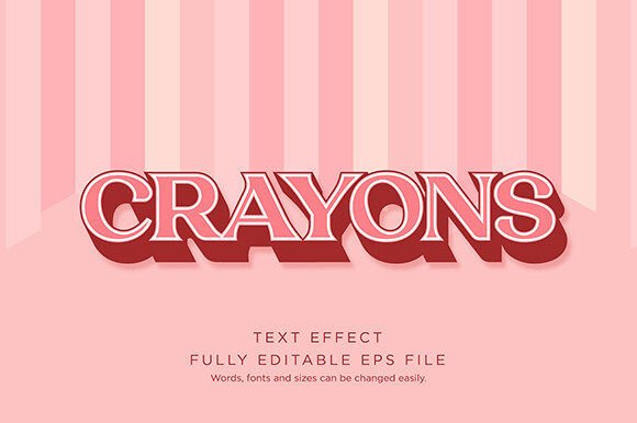 Download Crayon Text Effect Font Type Vector - Text effect Collection