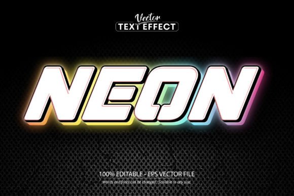 Download Neon Text Effect, Editable Neon Light - Text effect Collection