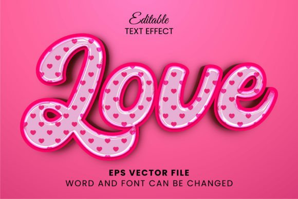 Download 3d Silky Pink Love Editable Text Effect - Text effect Collection