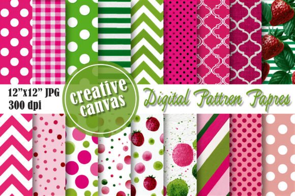 Download Pink &amp; Green Polka Dot Seamless Patterns - Pink Collection