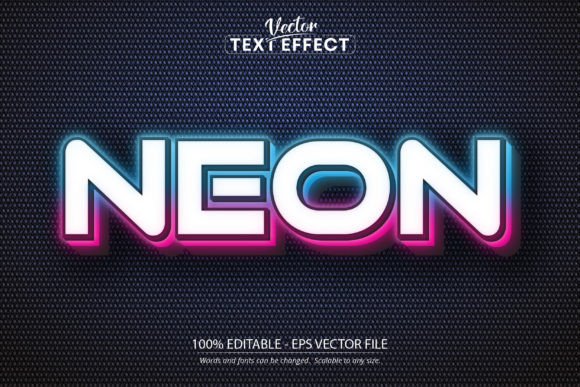 Download Neon Text Effect, Editable Neon Light - Text effect Collection