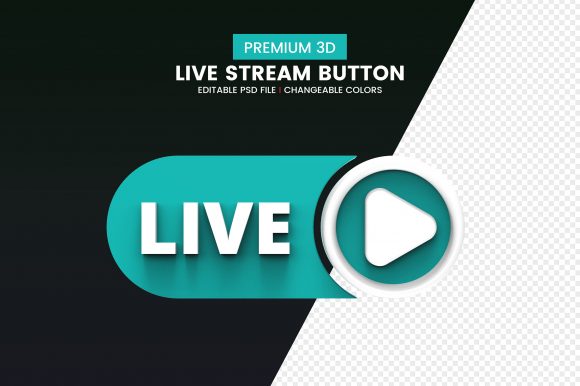 Download 3d Live Streaming Button - Streaming Collection