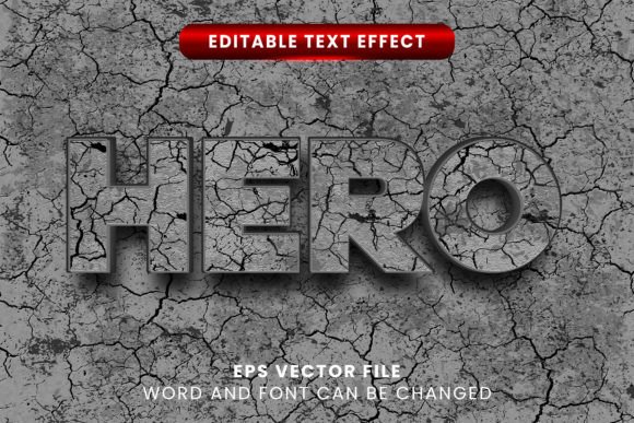 Download 3d Grunge Cracked Hero Text Effect - Text effect Collection