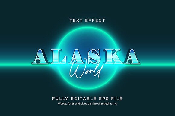 Download Alaska Text Effect Font Type Vector - Text effect Collection