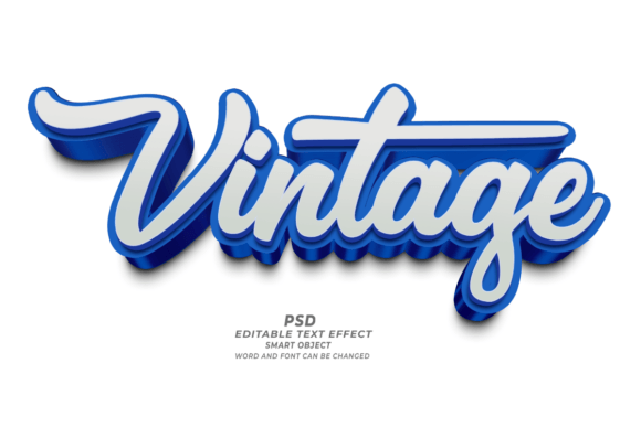 Download Vintage PSD 3D Editable Text Effect - Text effect Collection
