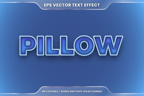 Download Pillow Word, Text Effect Editable Style - Text effect Collection