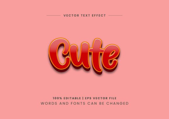 Download Cute 3d Text Effect Editable Design - Text effect Collection