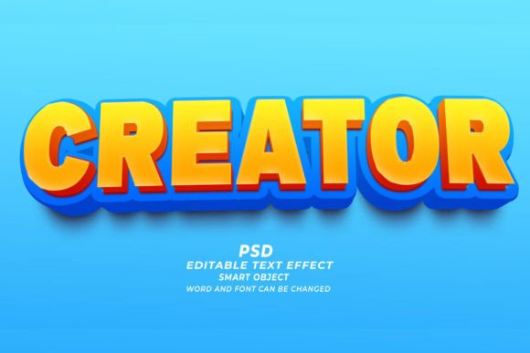 Download Creator PSD 3D Editable Text Effect - Text effect Collection