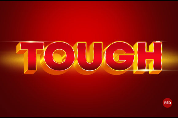 Download 3D Tough PSD Text Effect - Text effect Collection