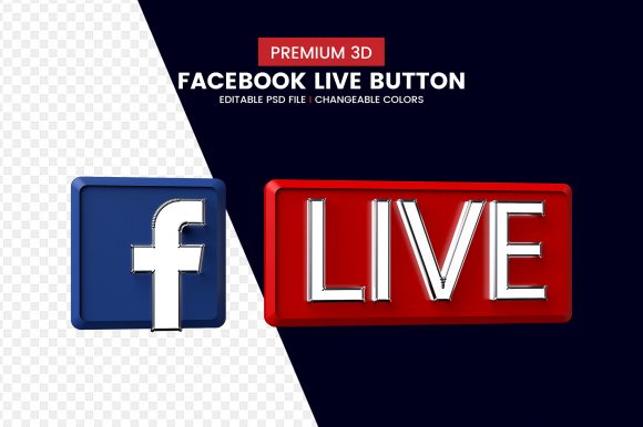Download 3d Facebook Live Streaming Button Icon - Streaming Collection