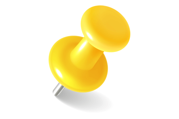 Download Plastic Thumb Tack. Realistic Yellow Pus - Plastic Collection
