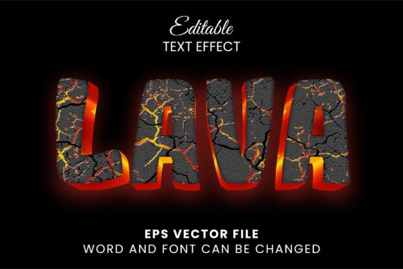 Download 3D Lava Vector Text Effect - Text effect Collection