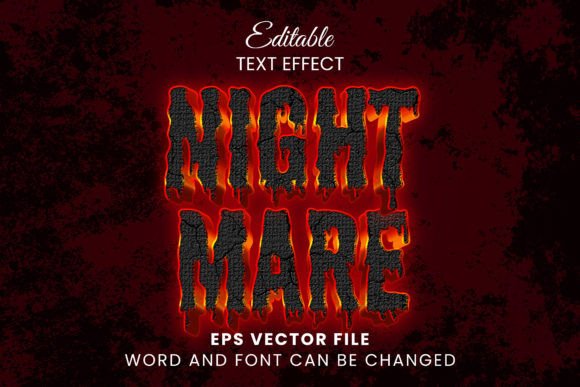 Download Neon Glow Nightmare Vector Text Effect - Text effect Collection