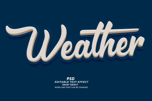 Download Weater PSD 3D Editable Text Effect - Text effect Collection