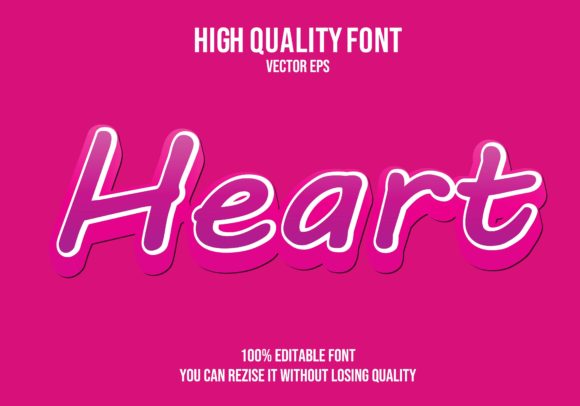 Download Heart Text Effect, Type, Typography, Ill - Text effect Collection
