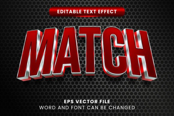 Download Red Match 3d Editable Vector Text Effect - Text effect Collection