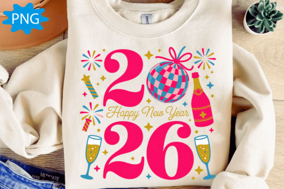 Download Happy New Year 2026 PNG, Pink Disco Ball - Disco Collection