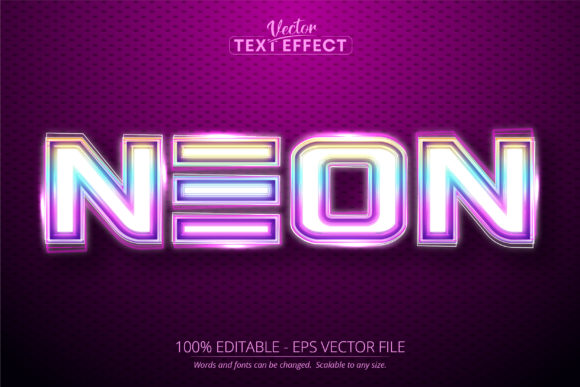 Download Neon Text Effect, Editable Neon Lights - Text effect Collection