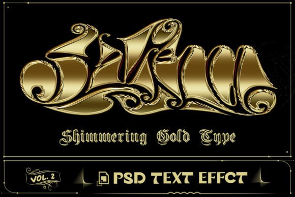 Download Shimmering Gold Type TexT Effect Psd - Text effect Collection