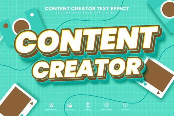 Download Content Creator Editable Text Effect - Text effect Collection
