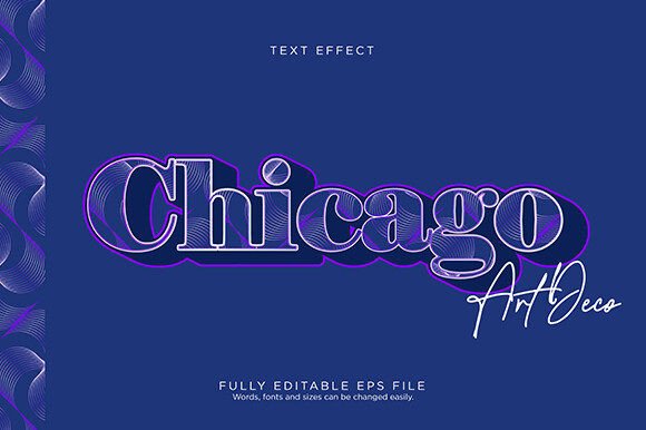 Download Chicago Text Effect Font Type Vector - Text effect Collection