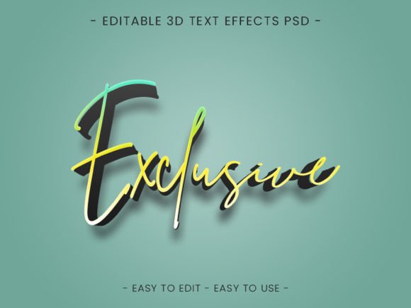 Download Exclusive 3d Text Effect Editable Style - Text effect Collection