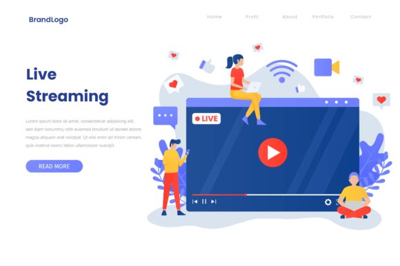 Download Live Streaming Flat Illustration Concept - Streaming Collection