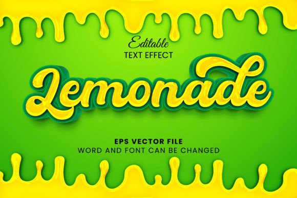 Download Silky Lemonade 3d Vector Text Effect - Text effect Collection