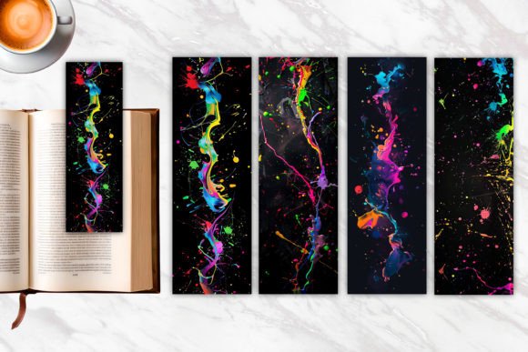 Download Colorful Neon Splash Bookmark - Neon splash Collection