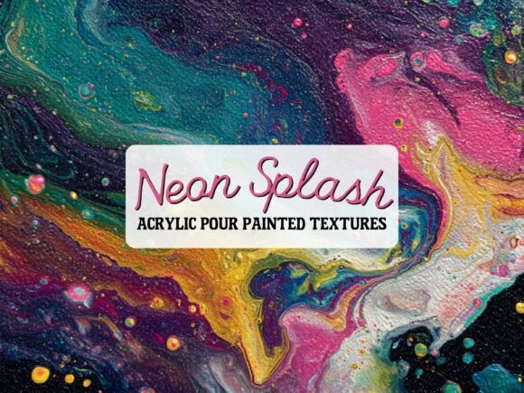 Download Neon Splash Painted Abstract Textures - Neon splash Collection