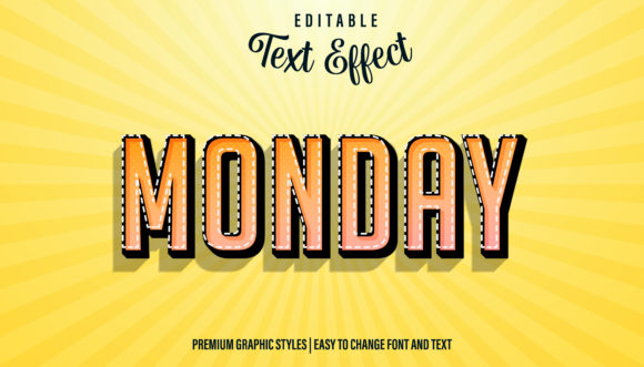 Download Day of the Week-Illustrator Text Effect - Text effect Collection