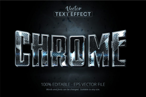 Download Chrome Text Effect, Editable Silver - Text effect Collection