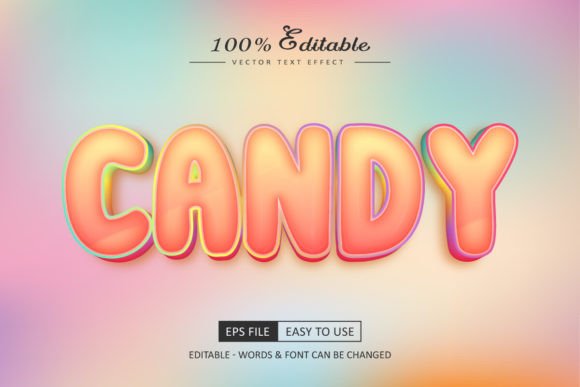 Download Candy Text Effect Editable Style with Be - Text effect Collection